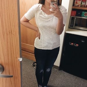 Anthropologie Cream Top